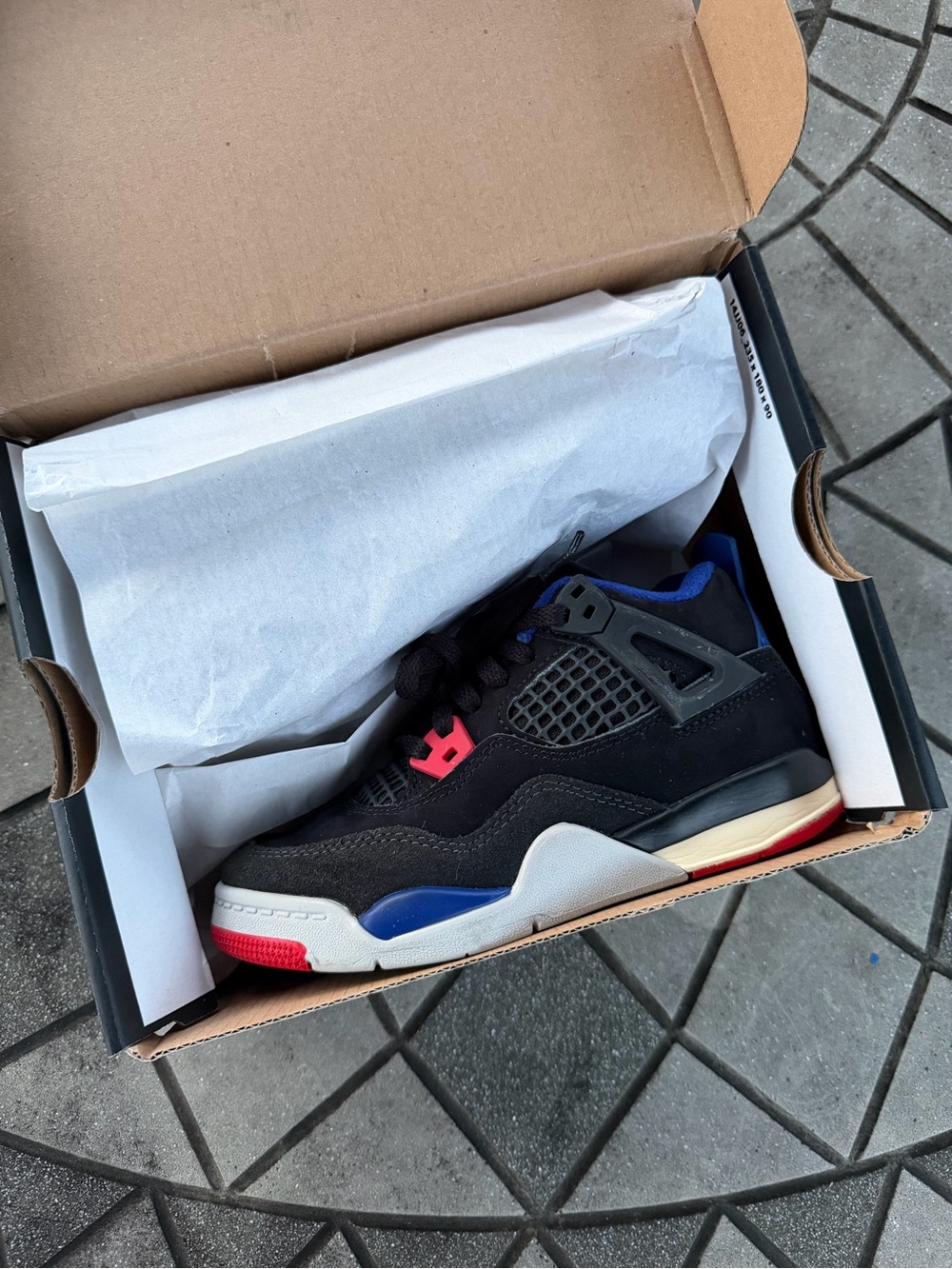 Jordan Kids Black Blue Red Sneakers